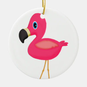 Baby Flamingo Ceramic Tree Decoration