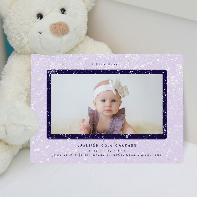 Baby Flurry | Horizontal Birth Announcement (Creator Uploaded)