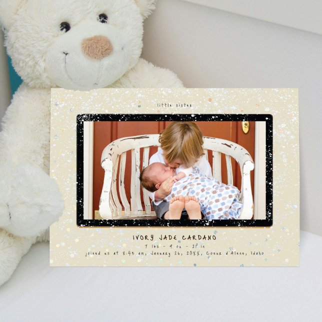 Baby Flurry | Horizontal Birth Announcement (Creator Uploaded)