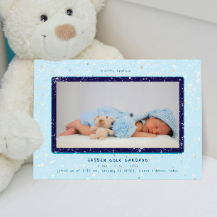 Baby Flurry   Horizontal Birth Announcement