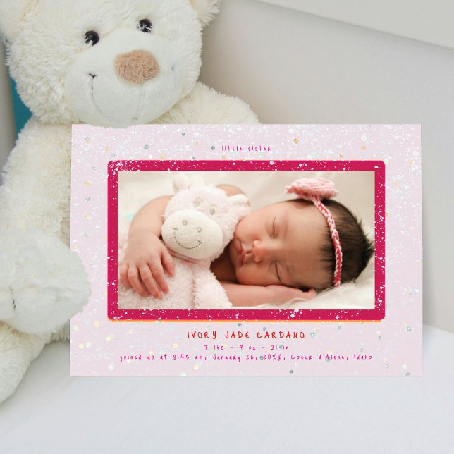 Baby Flurry | Horizontal Birth Announcement (Creator Uploaded)