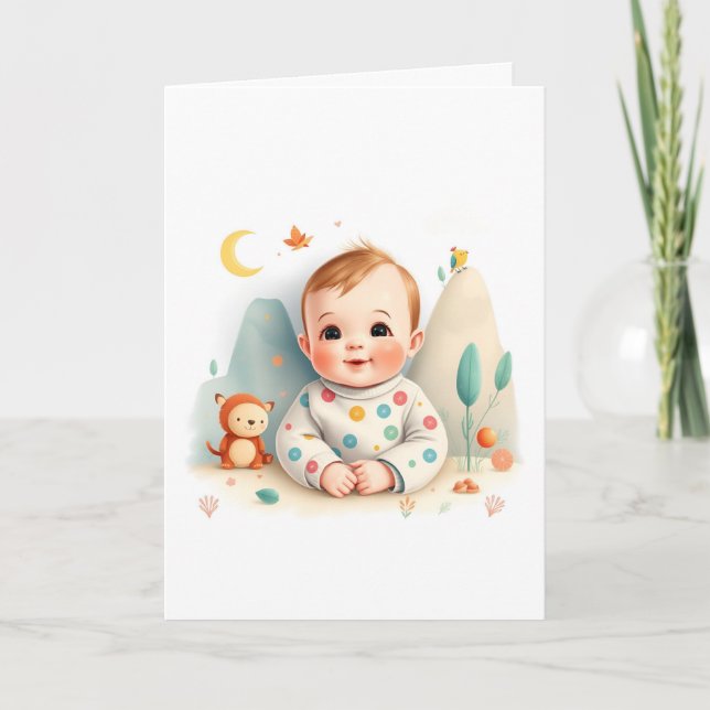 Baby Folded Greeting Card (Front)