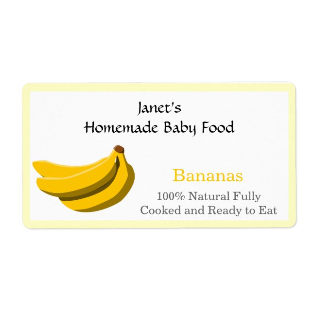 Baby Food Jar label (Front)