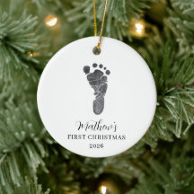 Baby Foot Print First Christmas