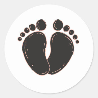 Baby foot print stickers
