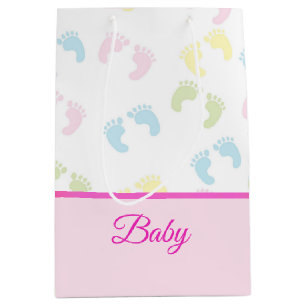 Baby Foot Prints Baby Girl Gift Bag