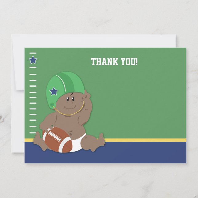 Baby Football Player #2 Flat Thank you notes (Front)