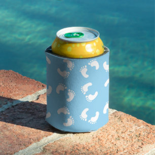 Baby Footprints, Babies Foot, Footsteps, Blue, Boy Can Cooler