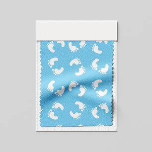 Baby Footprints, Babies Foot, Footsteps, Blue, Boy Fabric