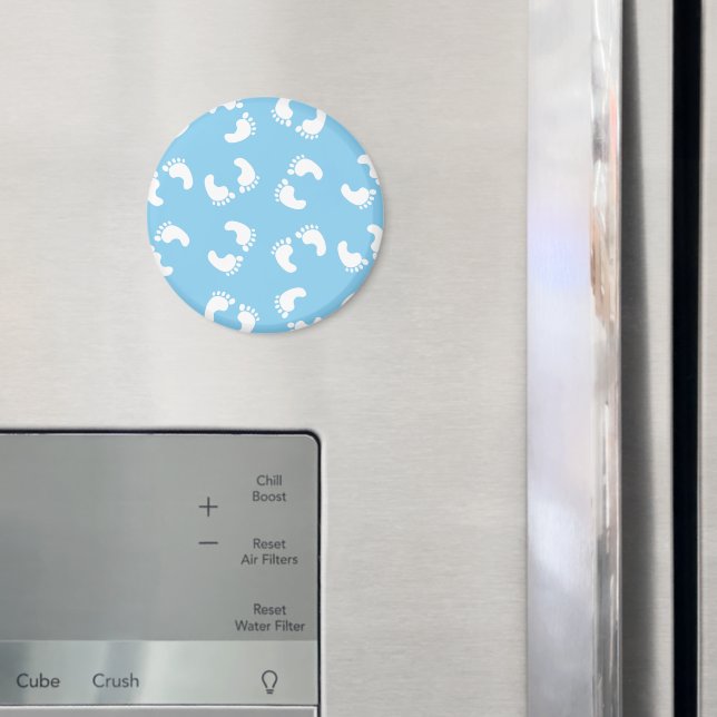 Baby Footprints, Babies Foot, Footsteps, Blue, Boy Magnet (In Situ (Fridge))