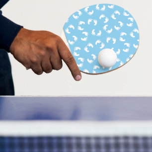Baby Footprints, Babies Foot, Footsteps, Blue, Boy Ping Pong Paddle
