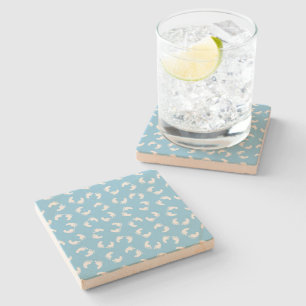 Baby Footprints, Babies Foot, Footsteps, Blue, Boy Stone Coaster