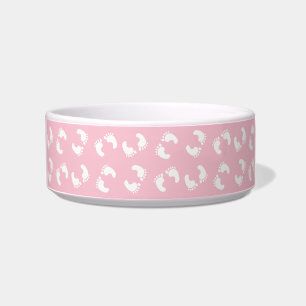 Baby Footprints, Babies Foot, Footsteps, Pink Girl Bowl