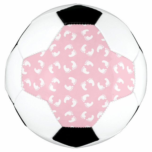 Baby Footprints, Babies Foot, Footsteps, Pink Girl Football (Front)