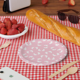 Baby Footprints, Babies Foot, Footsteps, Pink Girl Paper Plate
