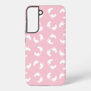 Baby Footprints, Babies Foot, Footsteps, Pink Girl Samsung Galaxy Case