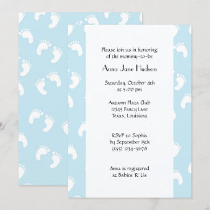 Baby Footprints, Baby Foot, Footsteps, Baby Shower Invitation