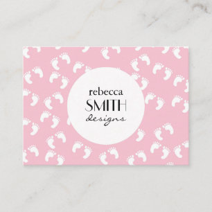 Baby Footprints, Baby Foot, Pink, Maternity Shop Business Card