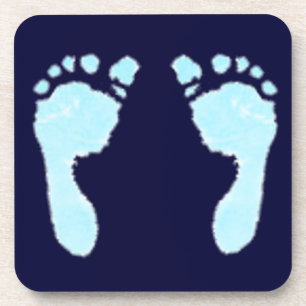 Baby Footprints (Boy) Coaster
