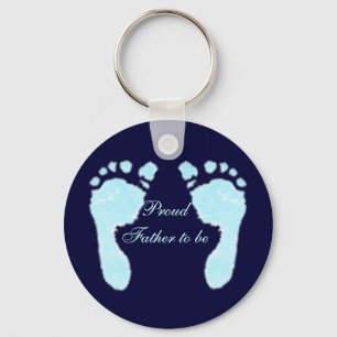 Baby Footprints (Boy) Key Ring