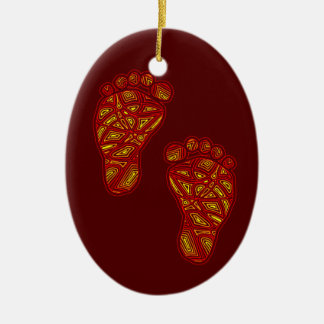 Baby Footprints Ceramic Tree Decoration
