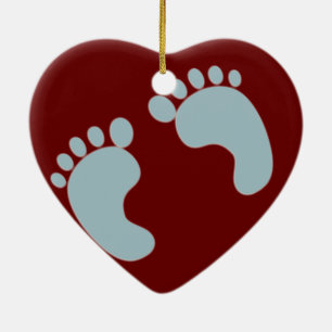 Baby Footprints Ceramic Tree Decoration