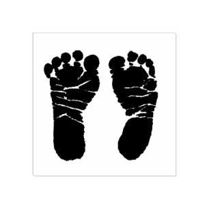 Baby Footprints cute Baby Shower Stamp