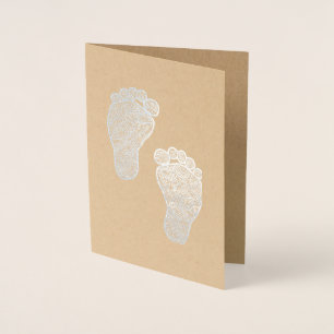 Baby Footprints Foil Card