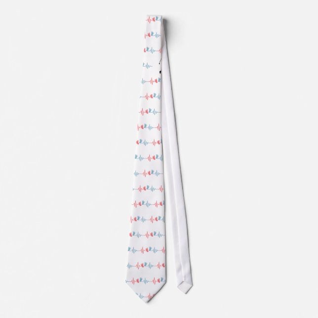 Baby footprints frequency tie (Front)