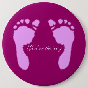 Baby Footprints (Girl) 6 Cm Round Badge