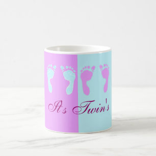 Baby Footprints (Girl/Boy Twins) Coffee Mug