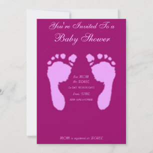 Baby Footprints (Girl) Invitation