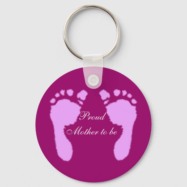 Baby Footprints (Girl) Key Ring (Front)
