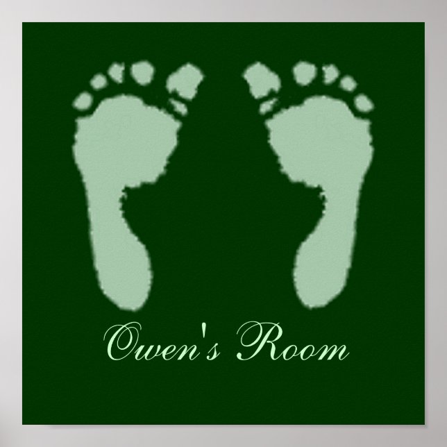 Baby Footprints (Green) Poster (Front)