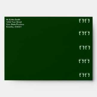 Baby Footprints (Green Twins) Envelope