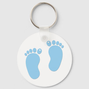 Baby footprints. It's a Boy Key Ring