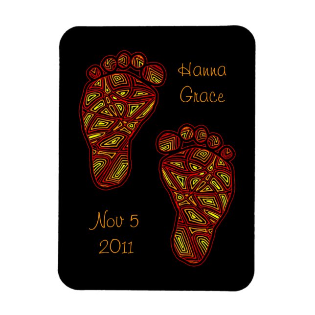 Baby Footprints Magnet (Vertical)
