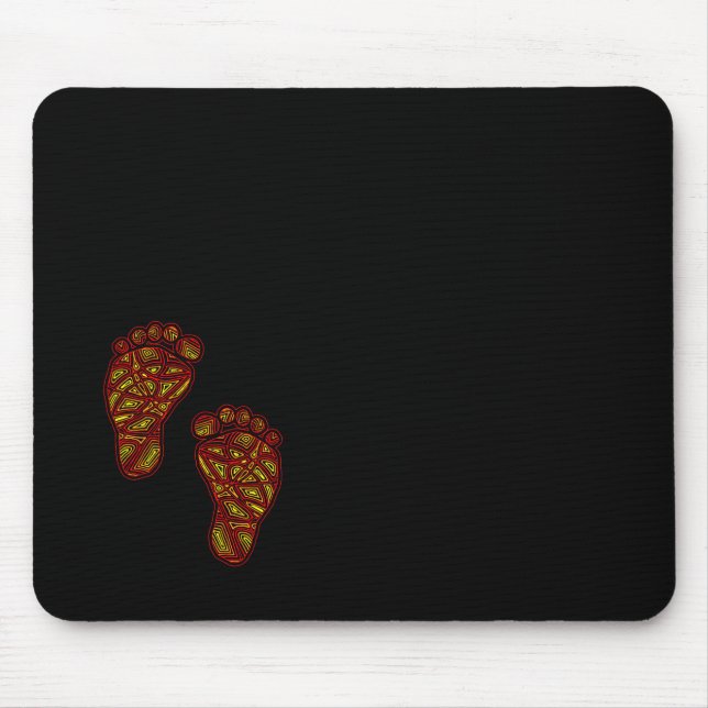 Baby Footprints Mouse Mat (Front)