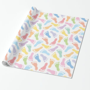 Baby Footprints Wrapping Paper