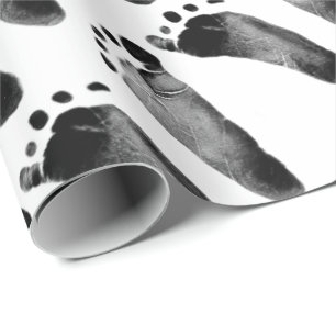 Baby Footprints Wrapping Paper