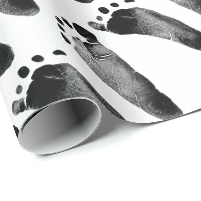 Baby Footprints Wrapping Paper (Roll Corner)