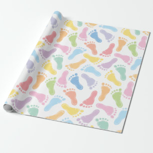 Baby Footprints Wrapping Paper