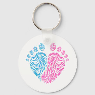 Baby footsteps key ring