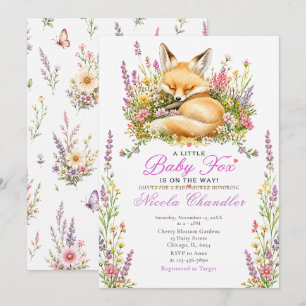 Baby Fox Baby Shower Invitation