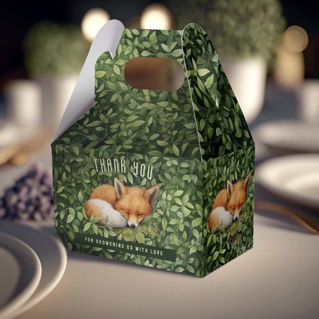 Baby Fox Foldable Favour Gift Box Baby Shower (Creator Uploaded)