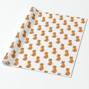 Baby Fox Vintage Wrapping Paper