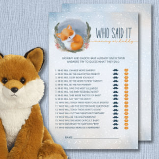 Baby Fox  Winter Who Said It Mummy Daddy Game