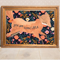 Baby Fox Woodland Cottagecore Floral