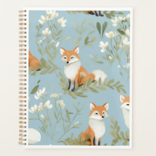 Baby Fox Woodland Pattern Cute Planner
