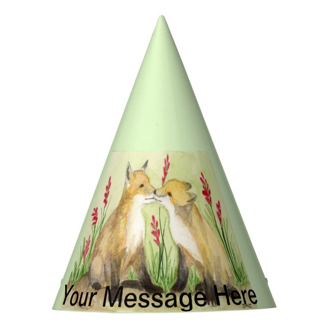 Baby Foxes party hat (Front)